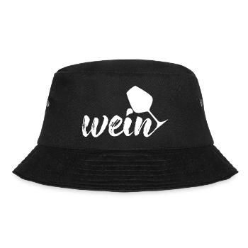 Wein, weiß - Bucket Hat - Schwarz - Vorne - Lela (165cm)