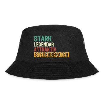 STARK LEGENDÄR ATTRAKTIV STEUERBERATER - Bucket Hat - Schwarz - Vorne - Lela (165cm)