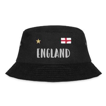 England Fußball Trikot Englische Flagge - Bucket Hat - Schwarz - Vorne - Lela (165cm)