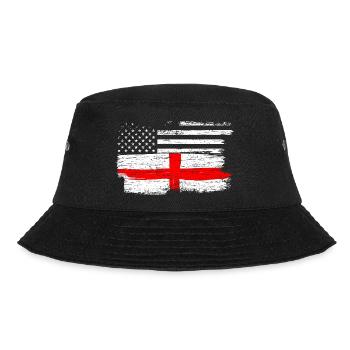 Grunge Flag Fusion USA UK Cross - Bucket Hat - black - Front - Lela (165cm)