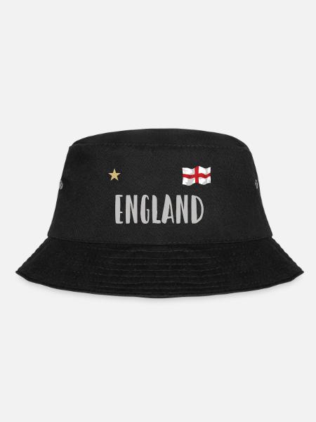 England Football Fan Shirt English Flag - Bucket Hat - black
