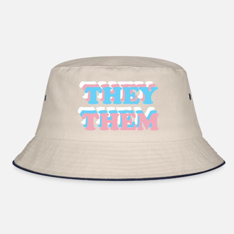 They / Them pronouns trans non-binary agender LGBT Bucket Hat