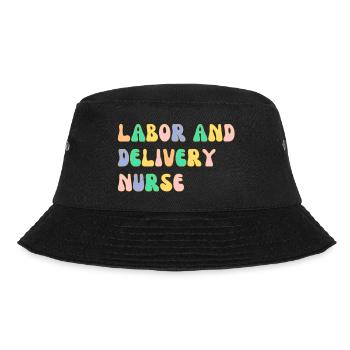 Labor and delivery nurse - Bucket Hat - black - Front - Lela (165cm)