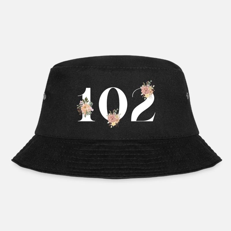 102e anniversaire fleuris (Cadeau de 102 ans) - Bob - noir