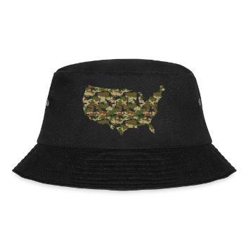 USA Camouflage map - Bucket Hat - black - Front - Lela (165cm)