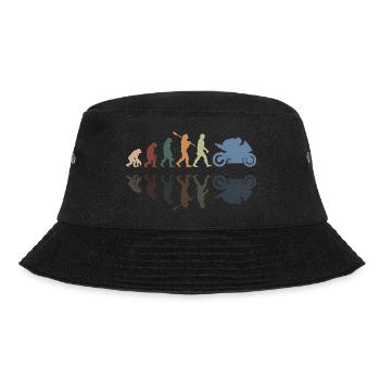 Motorcycle Evolution Vintage Shadow Biker - Bucket Hat - Schwarz - Vorne - Lela (165cm)