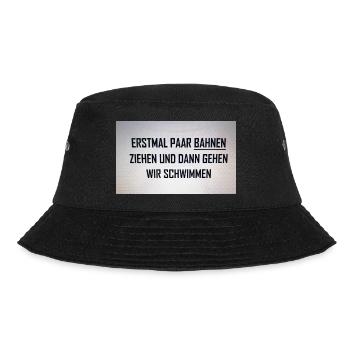 Schwimmen gehen - Bucket Hat - Schwarz - Vorne - Lela (165cm)