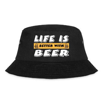 Bier - Bucket Hat - Schwarz - Vorne - Lela (165cm)