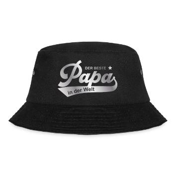 Der beste Papa in der Welt Papa Opa Vatertag - Bucket Hat - Schwarz - Vorne - Lela (165cm)