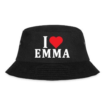 t-shirt I love Emma t-shirt gift idea - Bucket Hat - black - Front - Lela (165cm)