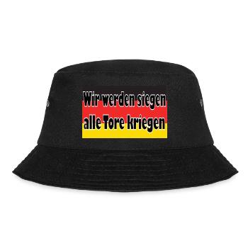 Wir werden siegen, alle Tore kriegen - Bucket Hat - Schwarz - Vorne - Lela (165cm)