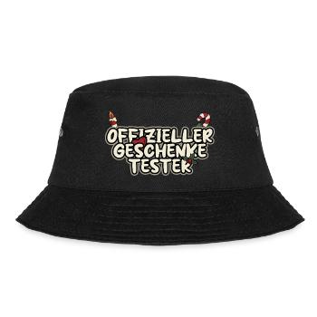 Weihnachten Offizieller Geschenketester - Bucket Hat - Schwarz - Vorne - Lela (165cm)