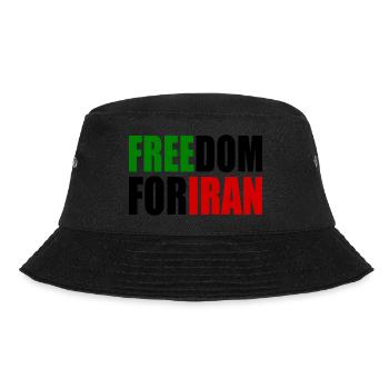 Freedom for iran - Bucket Hat - Schwarz - Vorne - Lela (165cm)