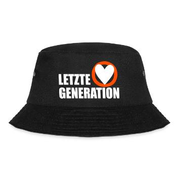 Letzte Generation - Design 5 - Bucket Hat - Schwarz - Vorne - Lela (165cm)