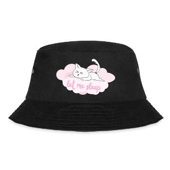 Let me Sleep - For cat fans and sleepy hats - Bucket Hat - black - Front - Lela (165cm)