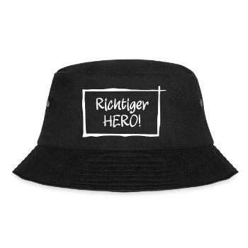 Richtiger HERO! - Bucket Hat - Schwarz - Vorne - Lela (165cm)