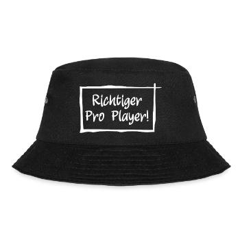 Richtiger Pro Player - Bucket Hat - Schwarz - Vorne - Lela (165cm)