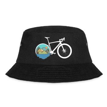 Gravel Bike Natur Rennrad Fahrrad lustige Geschenk - Bucket Hat - Schwarz - Vorne - Lela (165cm)