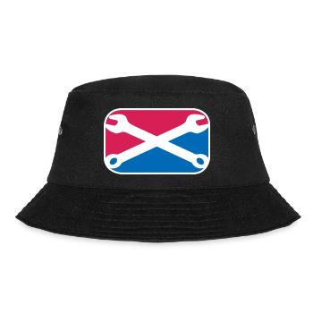 Mechaniker Garage Schrauber lustiges Logo Geschenk - Bucket Hat - Schwarz - Vorne - Lela (165cm)