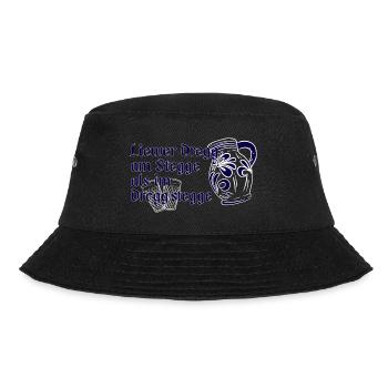 Liewer Dregg am Stegge als im Dregg stegge - Bucket Hat - Schwarz - Vorne - Lela (165cm)