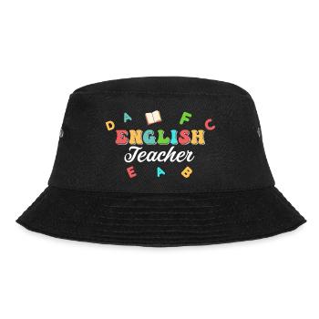 English Teacher Grammar Language - Bucket Hat - Schwarz - Vorne - Lela (165cm)