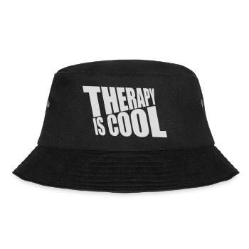 therapy is cool Zitat - Bucket Hat - Schwarz - Vorne - Lela (165cm)