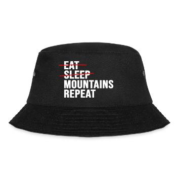 servus mountain alpine hiking mountaineering mountain air - Bucket Hat - black - Front - Lela (165cm)