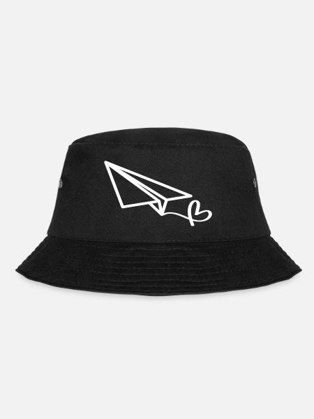 Papierflieger in LOVE - Bucket Hat - Schwarz