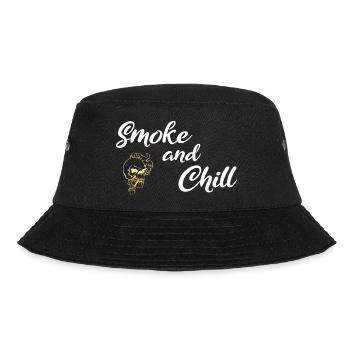 Smoke and Chill White - Bucket Hat - Schwarz - Vorne - Lela (165cm)
