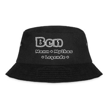 Ben - Mann, Mythos, Legende - Bucket Hat - Schwarz - Vorne - Lela (165cm)