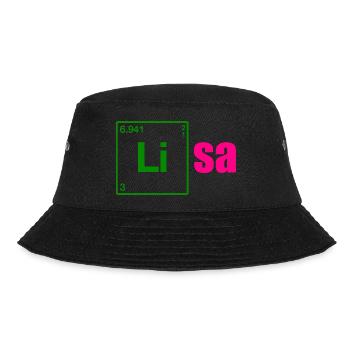 Lisa Name Gift Birthday - Bucket Hat - black - Front - Lela (165cm)