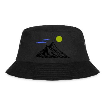Berge - Bucket Hat - Schwarz - Vorne - Lela (165cm)