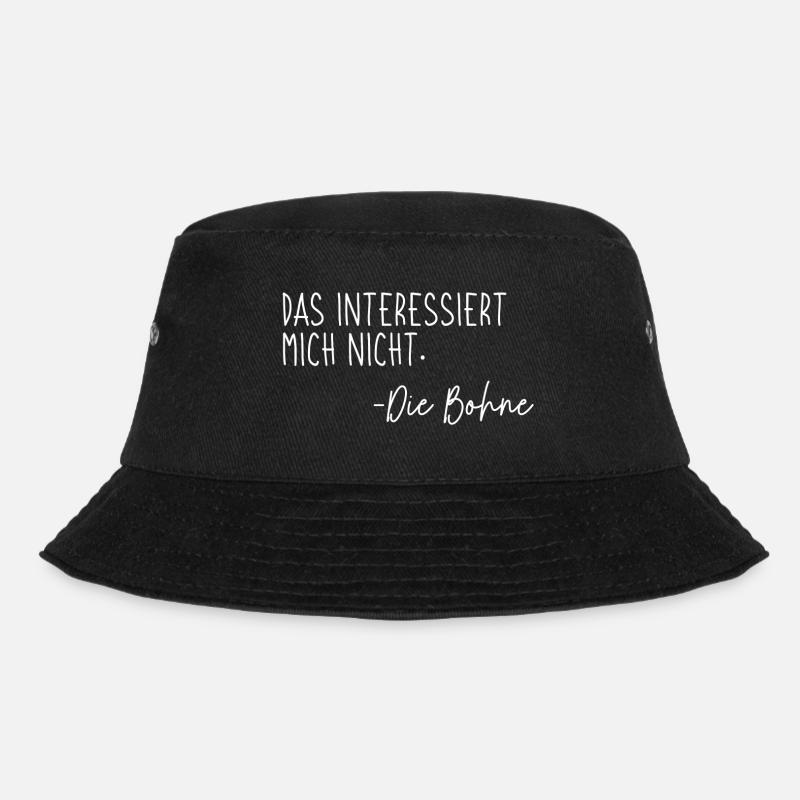 Sarkastischer Spruch: Das interessiert mich nicht - Bucket Hat - Schwarz