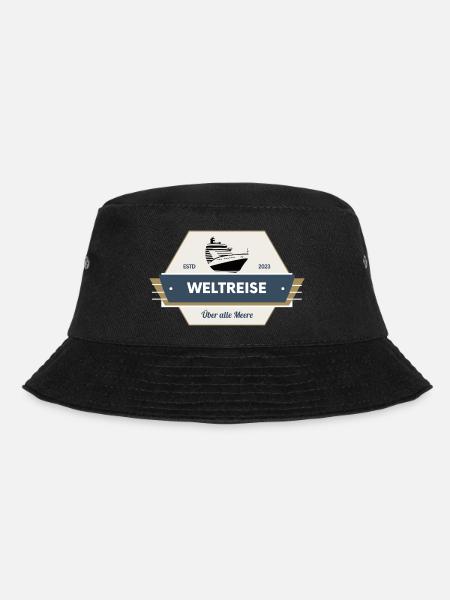 2023 gehts auf Deine große Kreuzfahrt-Weltreise - Bucket Hat - Schwarz