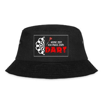 Dartpfeil Dartscheibe Hobby Dart Geschenk - Bucket Hat - Schwarz - Vorne - Lela (165cm)