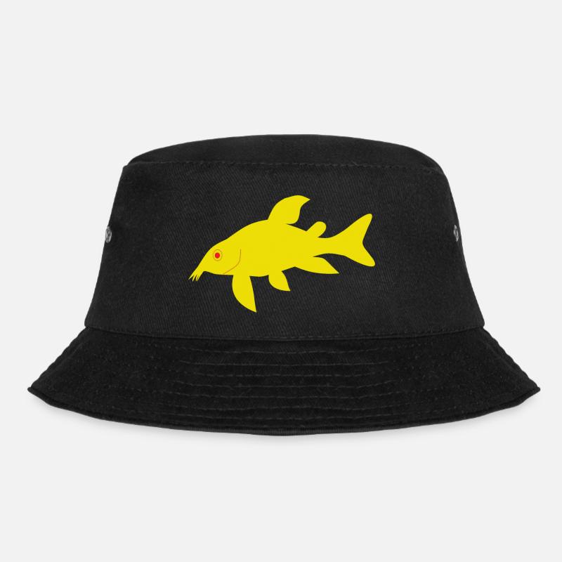 Rote und gelbe Panzerwelse - Bucket Hat - Schwarz