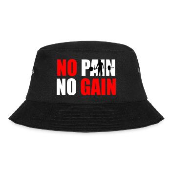 No pain no gain quote - Bucket Hat - black - Front - Lela (165cm)