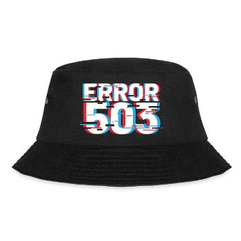 Fehler 503 Glitch - Bucket Hat - Schwarz - Vorne - Lela (165cm)
