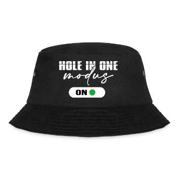 Golf HOLE IN ONE Golfsport Golfspieler Golfplatz - Bucket Hat - Schwarz - Vorne - Lela (165cm)