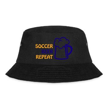 Fußball Soccer - Bucket Hat - Schwarz - Vorne - Lela (165cm)
