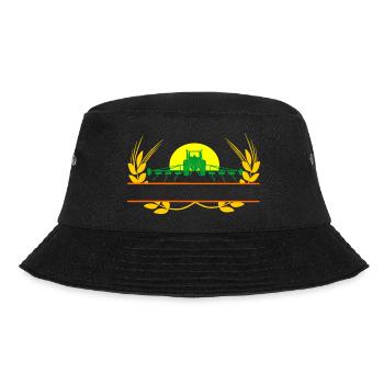 Farm tractor sunset - Bucket Hat - black - Front - Lela (165cm)