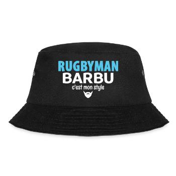 RUGBYMAN BARBU - Style de Rugby Authentique - Bob - noir - Devant - Lela (165cm)