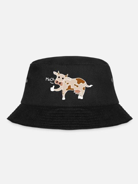 Mool / Cool Cow Thumbs Up (White) - Bucket Hat - black