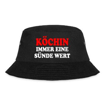 Köchin - Bucket Hat - Schwarz - Vorne - Lela (165cm)