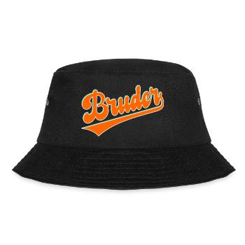 Schriftzug Bruder Familie - Bucket Hat - Schwarz - Vorne - Lela (165cm)