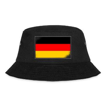 Deutschland Flagge Deutsche Fahne Used Look Heimat - Bucket Hat - Schwarz - Vorne - Lela (165cm)