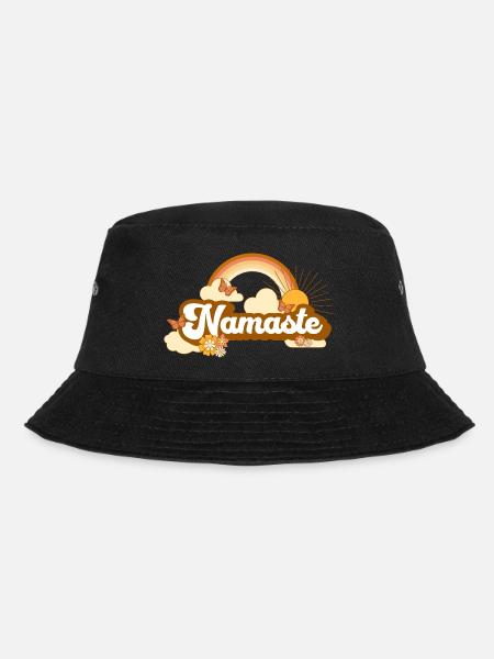 Vintage Namaste Design - Bucket Hat - black