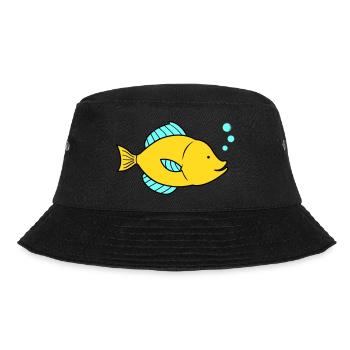 fisch comic - Bucket Hat - Schwarz - Vorne - Lela (165cm)