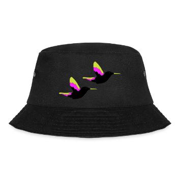 Hummingbird Birds - Bucket Hat - black - Front - Lela (165cm)