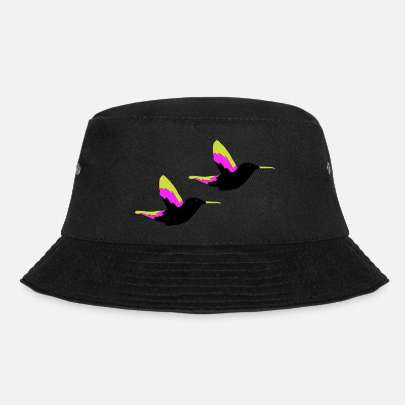 kolibri birds - Bucket Hat - Schwarz